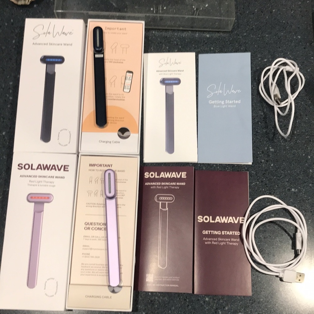 SolaWave Advanced Skincare Wands - Red & Blue Light Therapy